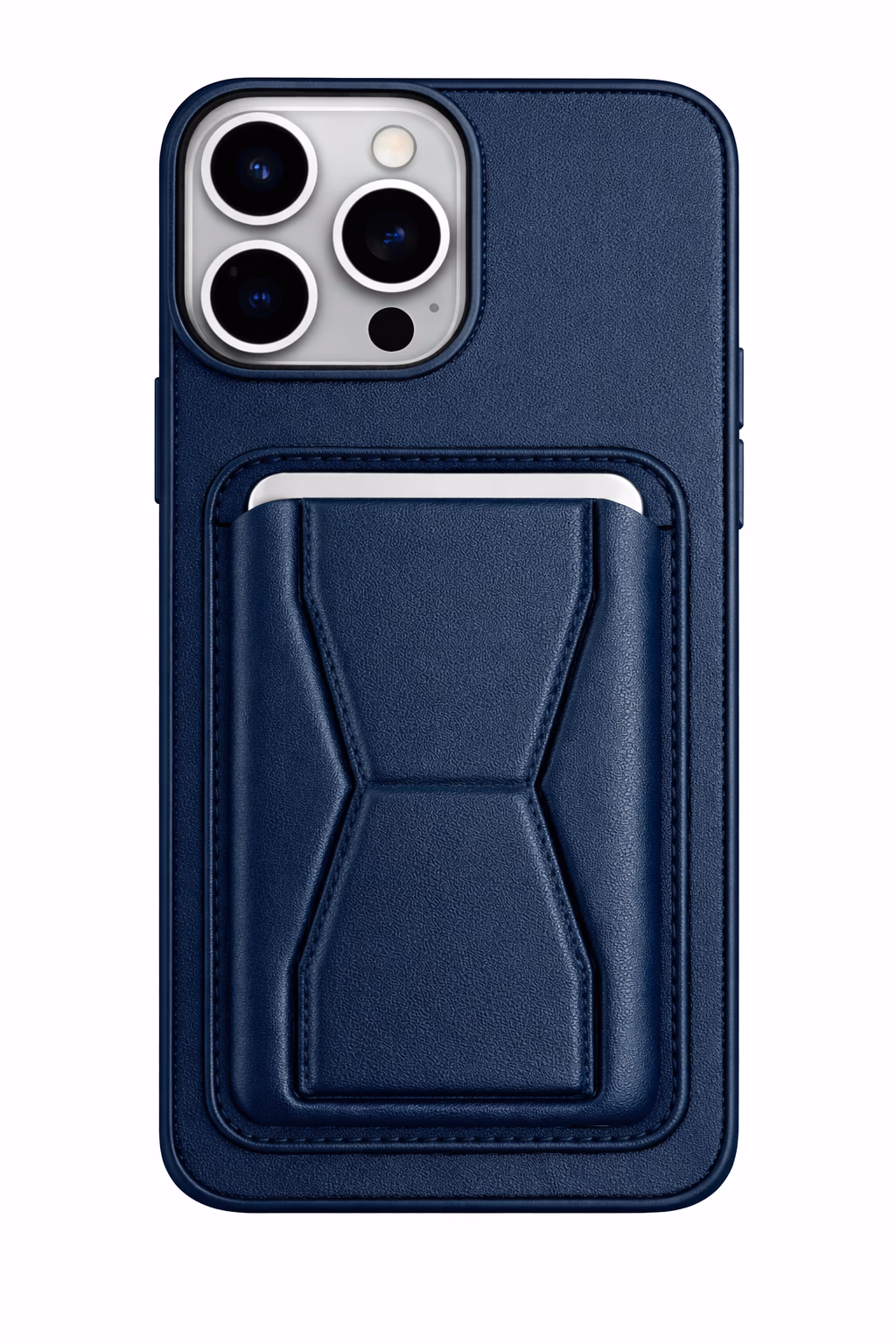 iPhone 15 Pro Max - GeoCard Stand Case - Navy Blue